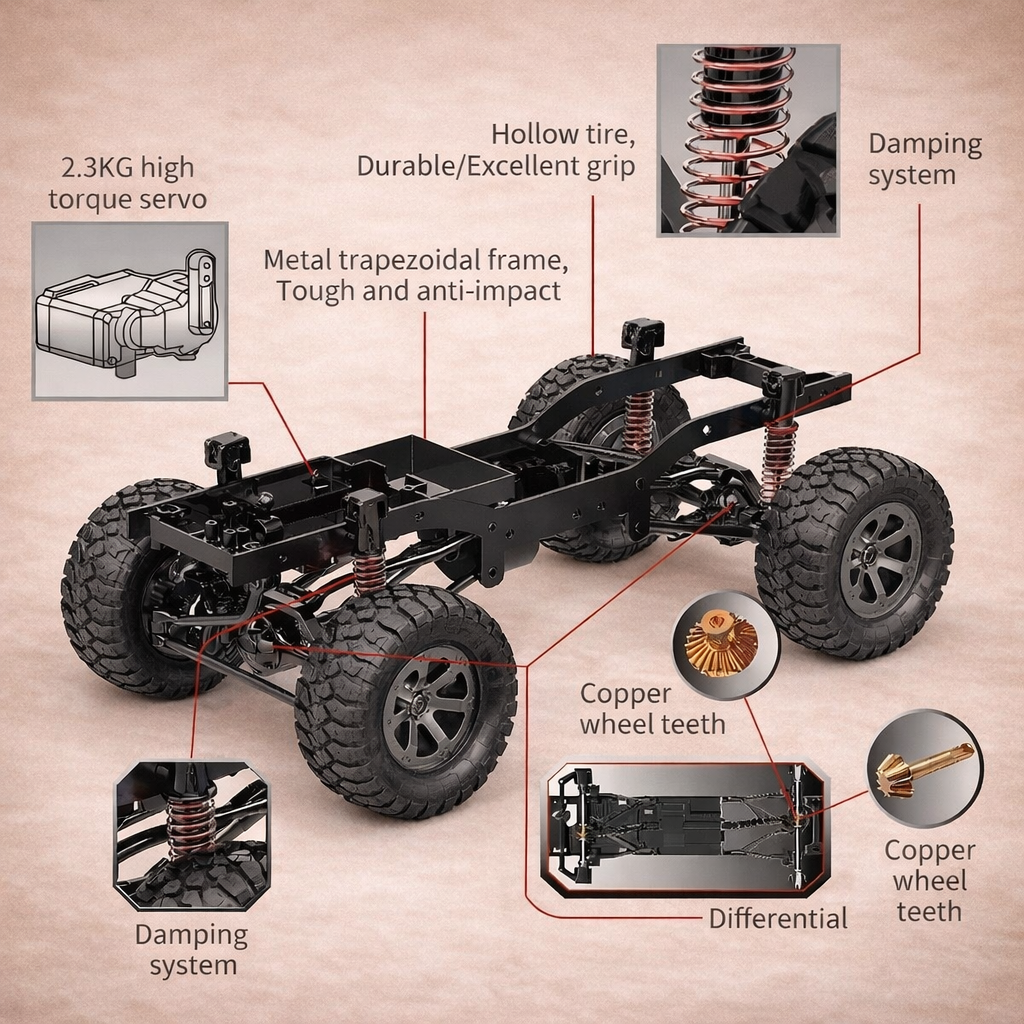 High-Torque 4WD RC Car